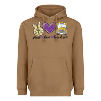 Toasted Coconut peace love bus driver Heavyweight Hoodie - MaliasSmallBusiness