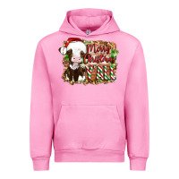 Fuchsia Pink merry christmas y'all cow Urban Hoodie - Artiststas