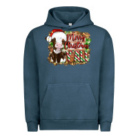 Pigment Midnight Navy merry christmas y'all cow Urban Hoodie - Artiststas