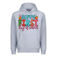 Heather Grey happy first day of school Premium Hoodie - JahusDesignShop