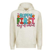Oatmeal Heather happy first day of school Premium Hoodie - JahusDesignShop