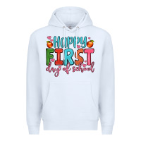 White happy first day of school Premium Hoodie - JahusDesignShop