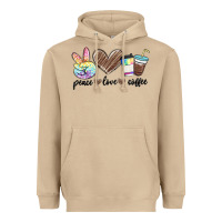 Mushroom peace love coffee Heavyweight Hoodie - MaliasSmallBusiness