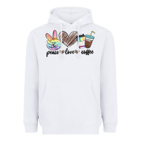 White peace love coffee Heavyweight Hoodie - MaliasSmallBusiness