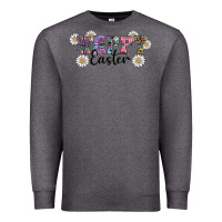 Charcoal Heather happy easter daisys Premium Sweatshirt - RanaPortraitStore