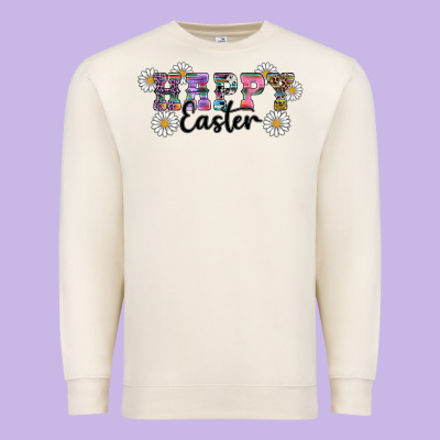 Premium Sweatshirt happy easter daisys