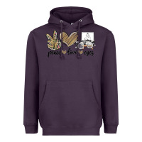Plum peace love eyes Heavyweight Hoodie - MaliasSmallBusiness