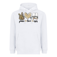 White peace love eyes Heavyweight Hoodie - MaliasSmallBusiness