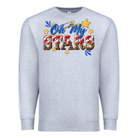 Heather Grey oh my stars Premium Sweatshirt - texasbilliewilder