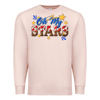 Pale Pink oh my stars Premium Sweatshirt - texasbilliewilder