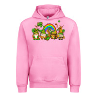Fuchsia Pink st patricks gnomes with rainbow Urban Hoodie - AdoDesignShop