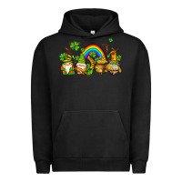Pigment Black st patricks gnomes with rainbow Urban Hoodie - AdoDesignShop