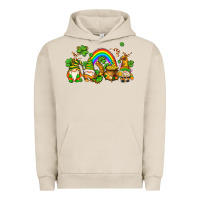 Pigment French Oak st patricks gnomes with rainbow Urban Hoodie - AdoDesignShop