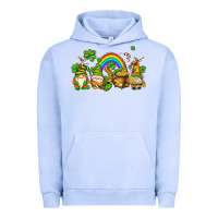 Pigment Grape Ice st patricks gnomes with rainbow Urban Hoodie - AdoDesignShop