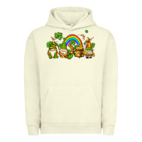 Pigment Pistachio st patricks gnomes with rainbow Urban Hoodie - AdoDesignShop