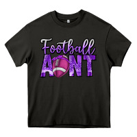 Asphalt football aunt Heavy Core Tee - CowhideDigitalArt
