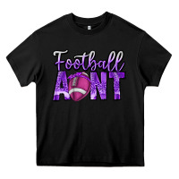 Black football aunt Heavy Core Tee - CowhideDigitalArt