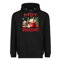 Black merry booksmas Heavyweight Hoodie - MaliasSmallBusiness