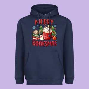 Merry Booksmas Heavyweight Hoodie Designed By Maliassmallbusiness