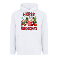 White merry booksmas Heavyweight Hoodie - MaliasSmallBusiness