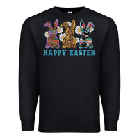 Black easter western bunnys happy easter Premium Sweatshirt - RanaPortraitStore