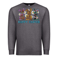 Charcoal Heather easter western bunnys happy easter Premium Sweatshirt - RanaPortraitStore