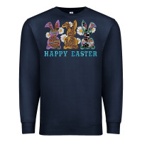 Navy easter western bunnys happy easter Premium Sweatshirt - RanaPortraitStore