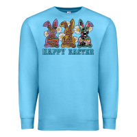 Ocean Blue easter western bunnys happy easter Premium Sweatshirt - RanaPortraitStore