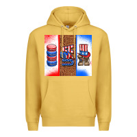 Antique Gold usa macaroon and boots Premium Hoodie - AdoDesignShop