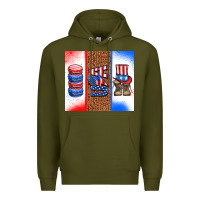 Usa Macaroon And Boots Premium Hoodie | Teevron