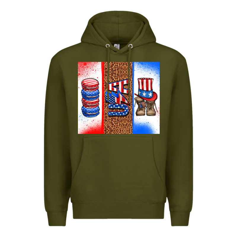 Usa Macaroon And Boots Premium Hoodie by AdoDesignShop | Teevron