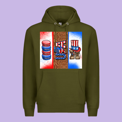 Usa Macaroon And Boots Premium Hoodie Designed By Adodesignshop