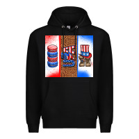 Black usa macaroon and boots Premium Hoodie - AdoDesignShop