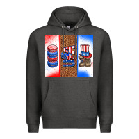 Charcoal Heather usa macaroon and boots Premium Hoodie - AdoDesignShop