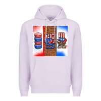Lilac usa macaroon and boots Premium Hoodie - AdoDesignShop