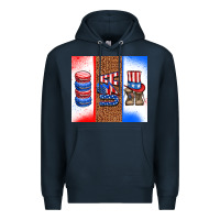 Navy usa macaroon and boots Premium Hoodie - AdoDesignShop