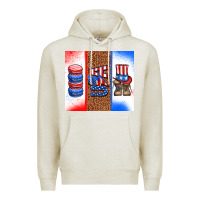 Oatmeal Heather usa macaroon and boots Premium Hoodie - AdoDesignShop