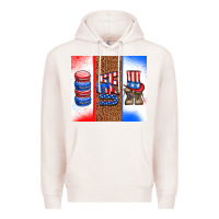 Pale Pink usa macaroon and boots Premium Hoodie - AdoDesignShop