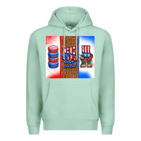 Seafoam usa macaroon and boots Premium Hoodie - AdoDesignShop