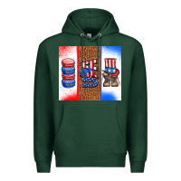 Sports Green usa macaroon and boots Premium Hoodie - AdoDesignShop