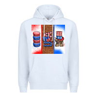 White usa macaroon and boots Premium Hoodie - AdoDesignShop