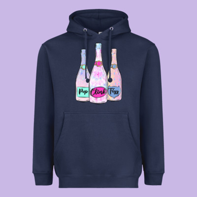 Heavyweight Hoodie pop clink fizz champagne bubbly