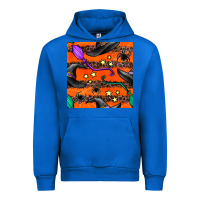 Cobalt halloween witch hats leopard seamless pattern Urban Hoodie - BundleAndBundleShop