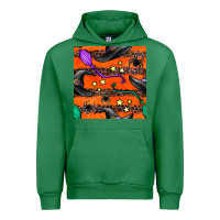 Emerald halloween witch hats leopard seamless pattern Urban Hoodie - BundleAndBundleShop
