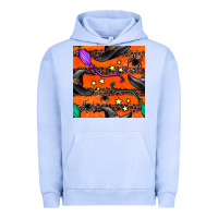 Pigment Grape Ice halloween witch hats leopard seamless pattern Urban Hoodie - BundleAndBundleShop