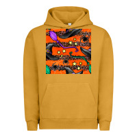 Pigment Peanut Butter halloween witch hats leopard seamless pattern Urban Hoodie - BundleAndBundleShop