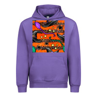Tulip halloween witch hats leopard seamless pattern Urban Hoodie - BundleAndBundleShop