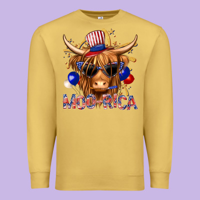 Premium Sweatshirt moorica with cow billie wilder