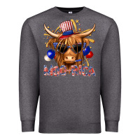 Charcoal Heather moorica with cow billie wilder Premium Sweatshirt - texasbilliewilder