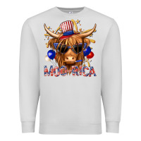Dove Grey moorica with cow billie wilder Premium Sweatshirt - texasbilliewilder